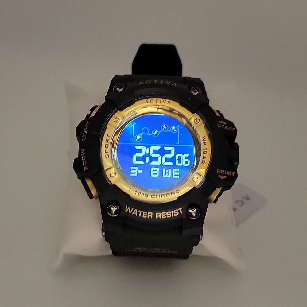 NEW⌚️Activa Summit X Men's Digital Multi Sport Watch- 50mm, Black ACW8082-005